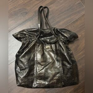 BEIRN Snakeskin Pattern Drawstring Tote Bag